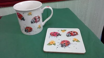 Jennifer Rose Gallery Ladybird Mug-Lesser &Pavey In Fine China + Coaster- In Vgc • £4.45