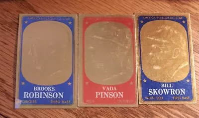 $3.99 • Buy (3) 1965 Embossed...brooks Robinson, Bill Skowron, Vada Pinson