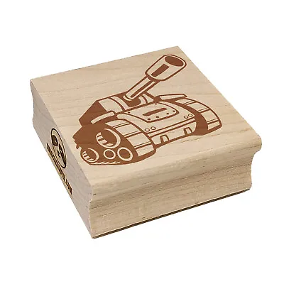 Cartoon Military Army Tank Square Rubber Stamp For Stamping Crafting • $12.99