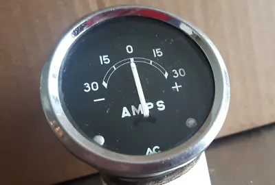 2 In AC Amps Amperes Charge Gauge Clock . Classic Mini Tvr Lotus 7 Land Rover ? • $19.85