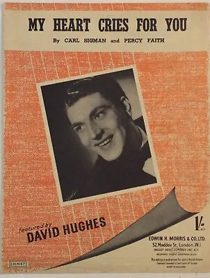 My Heart Cries For You. -  Percy Faith. -  Sheet Music • $2.90