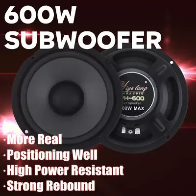 Car Audio Speaker 6 Inch 600W 2-Way Full Range Frequency Automotive Audio Loudsp • $21.95