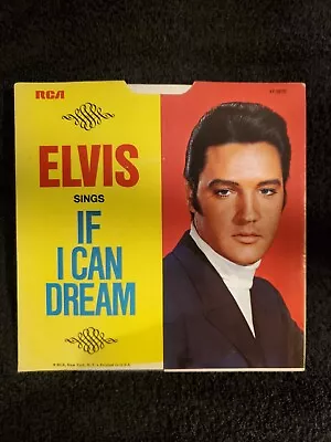 ELVIS PRESLEY IF I CAN DREAM/EDGE OF REALITY  (Picture Sleeve Only) • $4