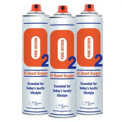 £26.99 • Buy 3x 10L Oxygen In A Can Pure Canned Portable Canister Refill 99.5% Sports Therapy