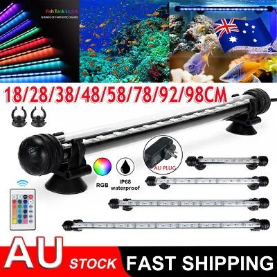 Aquarium Fish Tank Aquarium Light LED Waterproof Full Spectrum Aqua Lamp RGB AU • $28.99