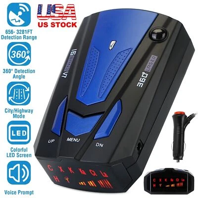 $17.75 • Buy 360 °Car 16 Band V7 GPS Speed Anti-Police Radar Detector Voice Alert Laser LED