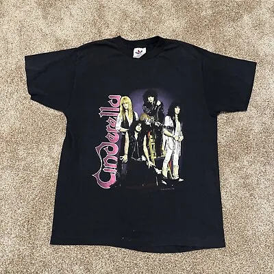 Vintage Cinderella 1988-89 Long Cold Winter Tour Band Concert T-Shirt Sz Large • $79.99