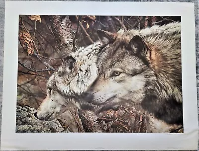  The Companions  1989 Carl Brenders Limited Ed. Signed  Numbered Wolf Art Print • $69
