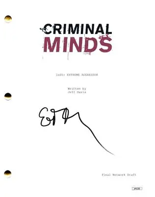 Matthew Gray Gubler Signed Autograph Criminal Minds Pilot Script Screenplay JSA • $349.99