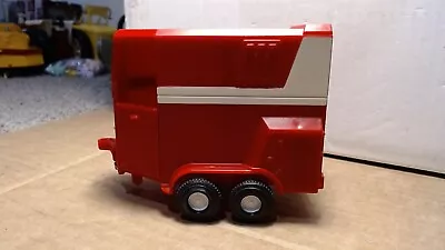 Vintage New Ray Horse Trailer 5.5” Plastic With Two Working Doors Red China • $3.99