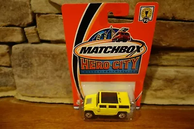 NIB 2002 Matchbox Hero City #73 Hummer H2 SUV Concept Yellow #97673-0718 • $4.99