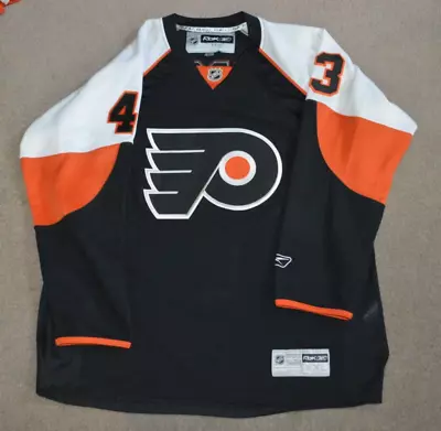 Martin Biron Philadelphia Flyers AUTOGRAPHED Reebok Hockey Jersey 2XL • $149.95