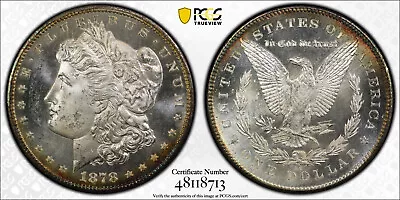 1878-CC Morgan Silver Dollar $1 PCGS MINT STATE 63 MS 63 RARE KEY DATE • $625