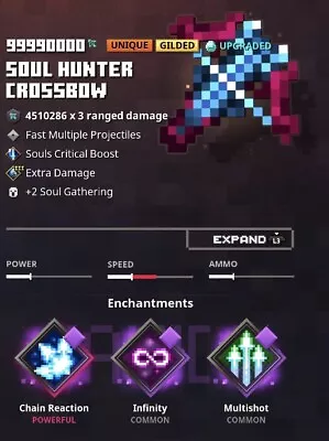 Minecraft Dungeons-Soul Hunter Crossbow Unique Gilded (Xbox)(PS4)(Switch)(PC)🔥 • $7