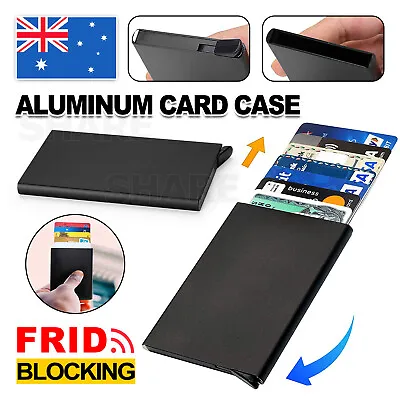 $4.95 • Buy RFID Blocking Aluminum Slim Wallet ID Credit Card Holder Metal Case Women Purse