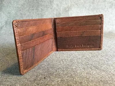 Leather Wallet Bifold Small W2S Men Cash Credit Card Slim • $20.88