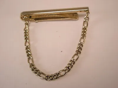 1-7/8  Fancy Link Chain Silver Tone Vintage SMALL Pendant Tie Bar Clip • $28.49