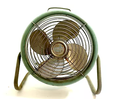 Vintage GENERAL ELECTRIC Electric Fan 1 Speed Model 5KSM59AS362B 15  Tall GREEN • $34.99