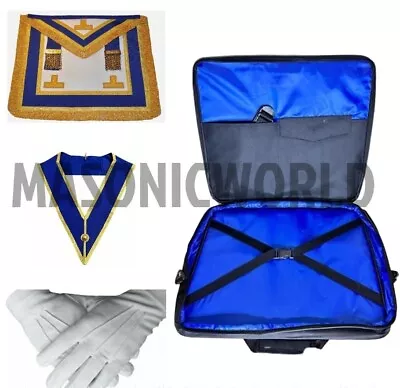 Masonic Regalia Soft Case Bag Craft & Provincial Full Dress Apron + Collar NEW • £72.99