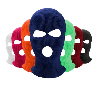 Winter Ski Mask 3 Hole Knitted Skull Balaclava Beanie Hat Men Sports Outdoor Cap • $5.15