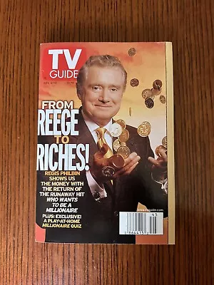 TV Guide November 6 1999 REGIS PHILBIN MILLIONAIRE Game Show No Label IL WI Edit • $6.99