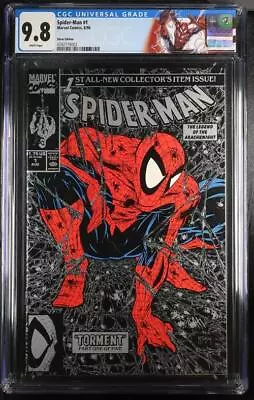 Spider-Man 1 - Silver Edition - McFarlane 1990 - Custom Label - CGC Graded 9.8 • $89.99