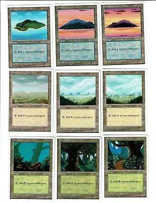 Magic The Gathering MTG 4th Edition Basic Land Lot Of 15 All Art VTG • $19.99