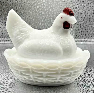 Vintage Milk Glass Hen On Nest Covered Candy Dish By Westmoreland • $20