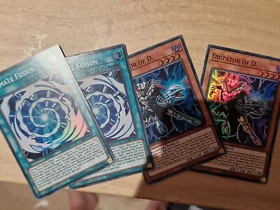 Yugioh 2x Ultimate Fusion And Dictator Of D Super Rare 1st Edition Near Mint • £12