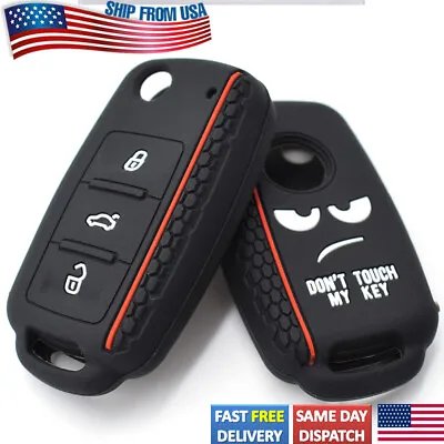$9 • Buy Silicone Remote Key Case Fob Shell Cover For VW Golf GTI Rabbit CC Beetle /Jetta