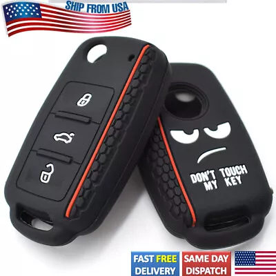 Silicone Remote Key Case Fob Shell Cover For VW Golf GTI Rabbit CC Beetle Jetta • $9.49