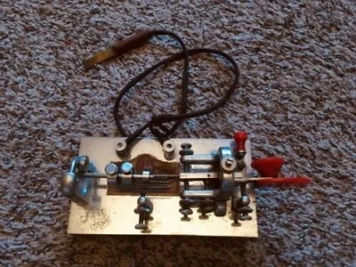 Vintage Vibroplex Bug Telegraph Key #147130 Morse Code 1945 Original Heavy Chrom • $359