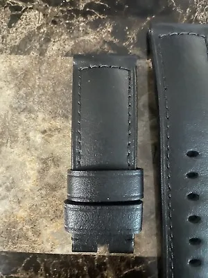 $180 • Buy OEM PANERAI BLACK CALF SKIN LEATHER STRAP / 24mm-22mm / GREAT CONDITION !!