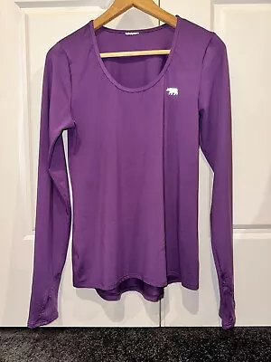 Purple RUNNING BARE Long-Sleeve Marathon Tee Size 10 Excellent Condition • $15