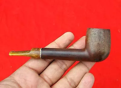 1940 Vintage F Marked Wooden Horn Tobacco Pipe Tobacciana Collectible W585 • $97.75