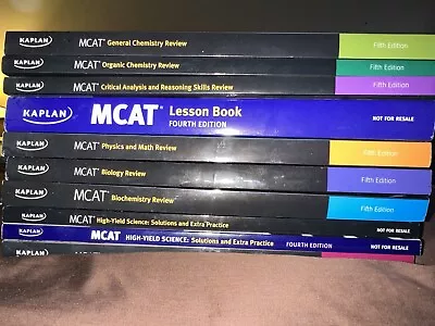 MCAT Review Books: Kaplan Fifth Edition Complete Seven Subject Set • $85