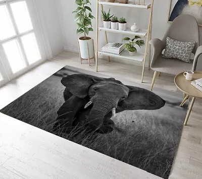 $13.99 • Buy Wildlife Safari Animals Elephant Area Rugs Bedroom Carpet Living Room Floor Mat