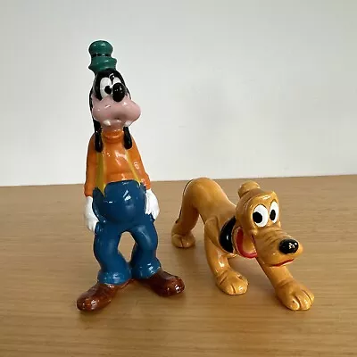 Vintage Disney Goofy And Pluto Ceramic Figurines Made In Japan • $35
