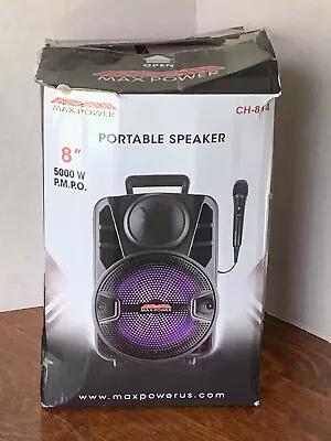 Max Power  8” 5000W Portable Speaker System Party Karaoke • $15.95