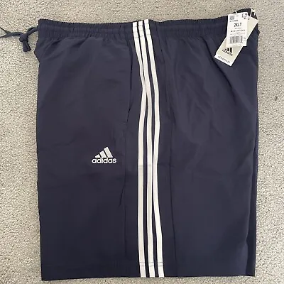 Adidas Men’s 2XL XXL Chelsea 3 Stripe Black Shorts Aeroready IC1486 Inner Lining • $19