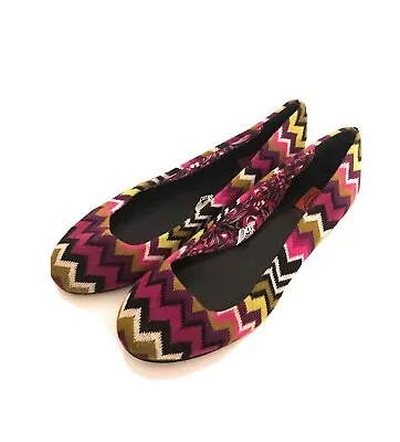 Missoni X Target Woven Knit Purple Pink Chevon Ballet Slippers Flats Size 9 • $15