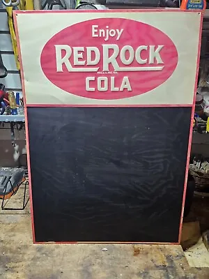 Vintage Red Rock Cola Chalk Board Soda Menu Board Red Rock Cola Sign • $350