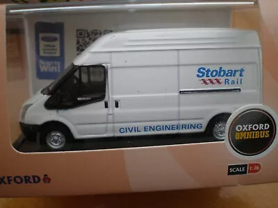 Oxford Diecast Ford Transit Van Lwb Stobart Rail Livery 1/76 #76ft010 • £10