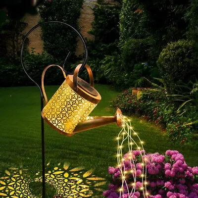 GLOBAL GOLDEN Solar Bronze Watering Can Light LED Waterproof For Garden Decorate • £18.30