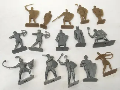 Vintage Toys Soldiers Warriors Knights Army Plastic • $45