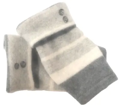 Fingerless Gloves Gray Angora Wool One Size Fits Most S M L Os Mittens Women's • $34.98