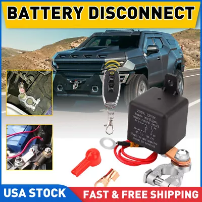 Car Battery Disconnect Cut Off Isolator Master Switch W/ Wireless Remote Control • $20.99