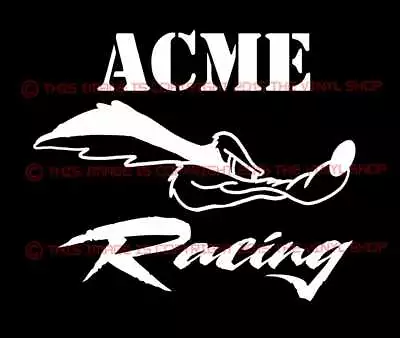 ACME RACING Wyle E Coyote 5.0 Hot Rod Race NHRA Rat Rod Decal Sticker. • $3.25