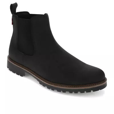 Levi's Mens Austin Distressed Vegan Leather Pull-On Rugged Chelsea Boot • $39.98