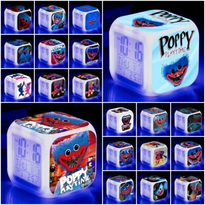 $11.99 • Buy Poppy Playtime Alarm Clock LED Digital Color Changing Night Light Cube Clock